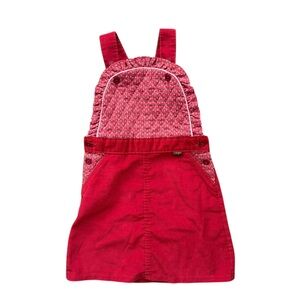 Wrangler Kids Vintage Red Floral Courdoroy Dress